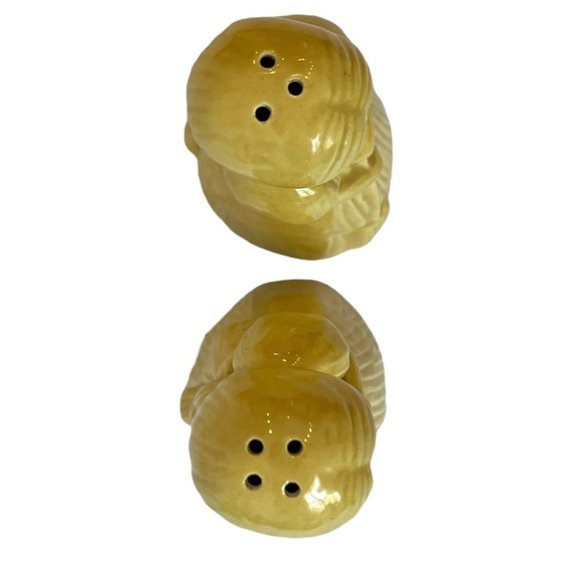 VTG ROB ROY Ceramic Yellow CORNHUSK DOLLS/Girls SALT & PEPPER Shaker Set/DECOR - Picture 11 of 12